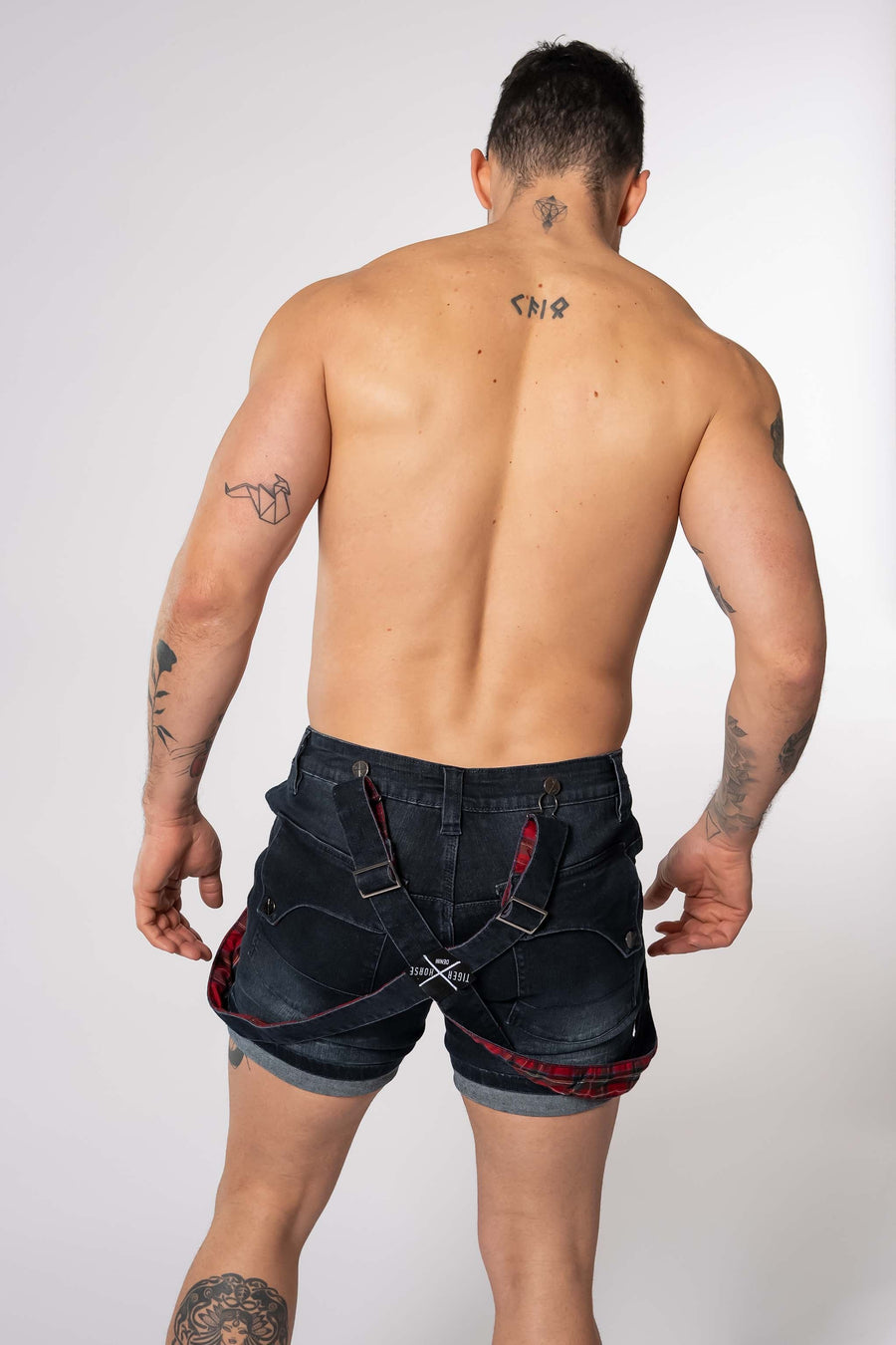 HOMAR Dark Brushed Tartan Shorts