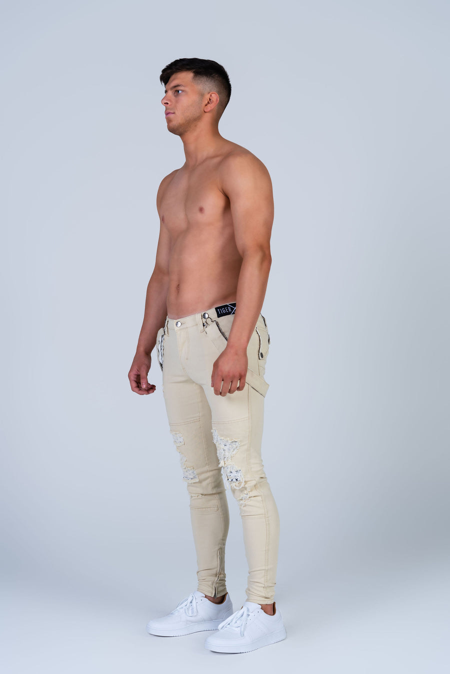 SAM SAND JEAN with Holes & Backing